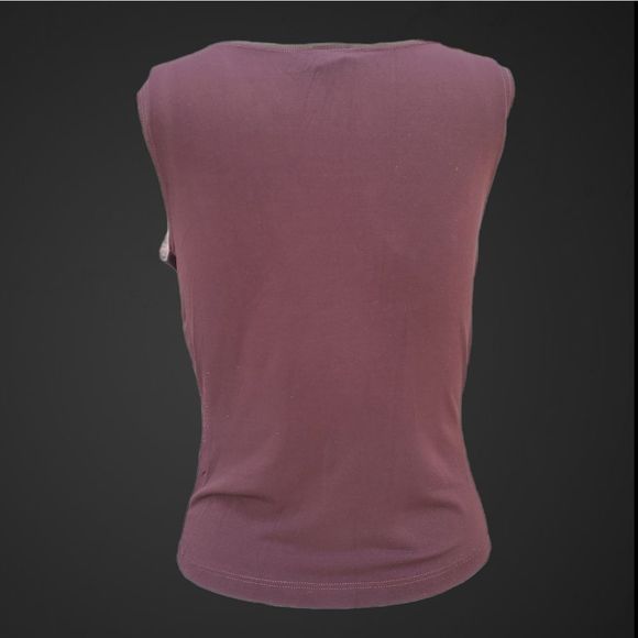 Cute Sleeveless Stretch Two Tone Top - Picture 2 of 4